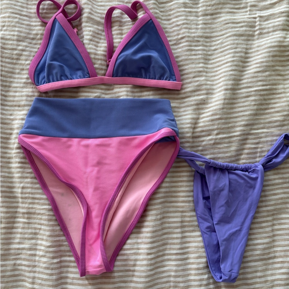 Beach Riot Lavender and Pink Swimwear